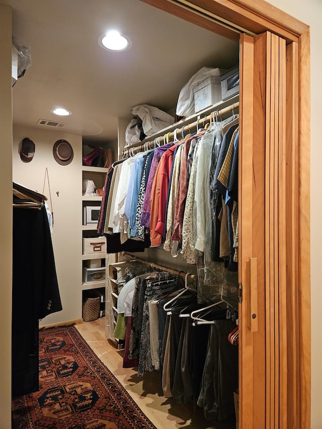 view of walk in closet