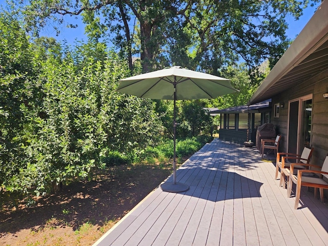 view of wooden terrace