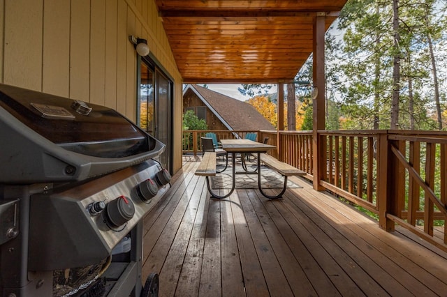 deck with grilling area