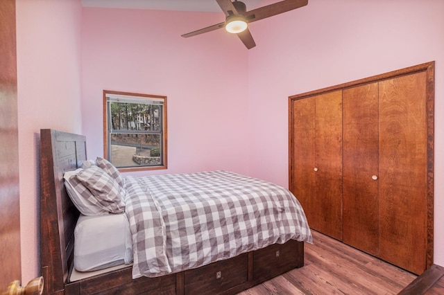 bedroom with light hardwood / wood-style floors