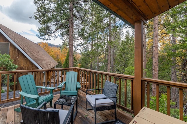 view of wooden deck