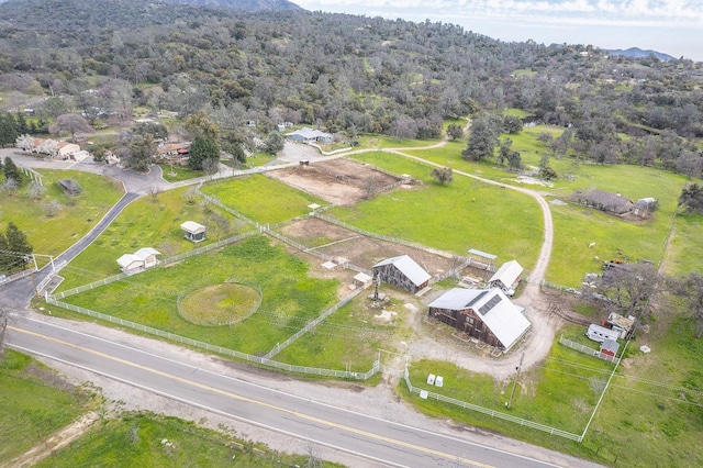drone / aerial view featuring a rural view