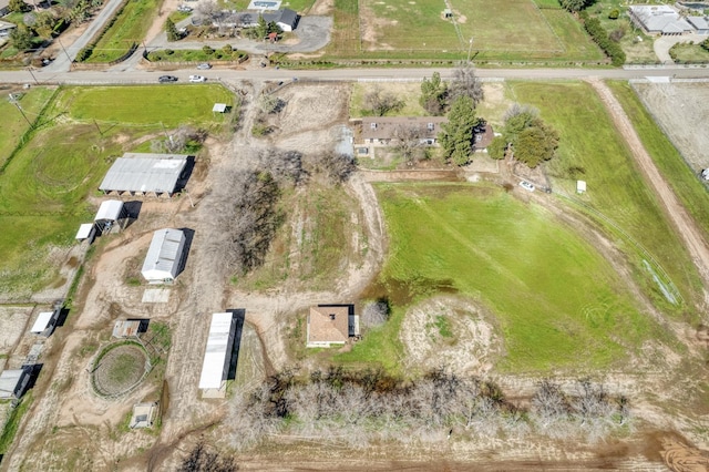 aerial view featuring a rural view