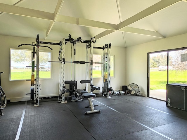 view of workout area