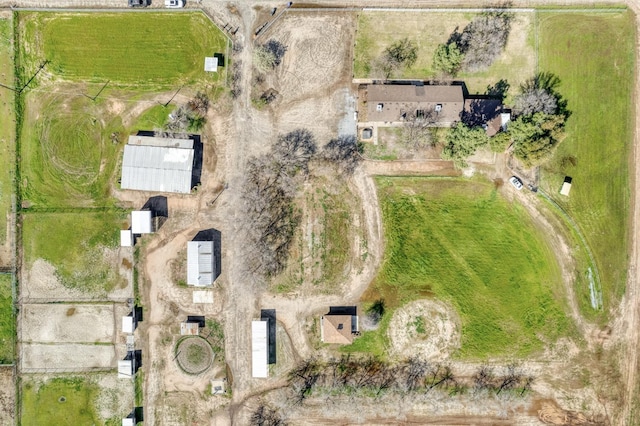 bird's eye view with a rural view