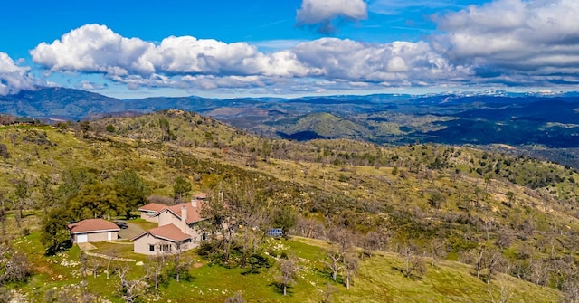 bird's eye view featuring a mountain view