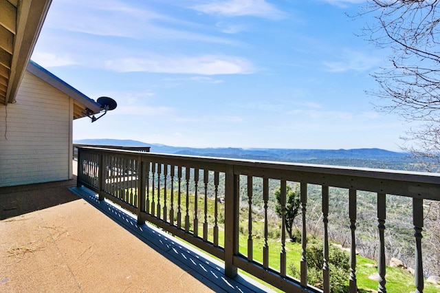 balcony with a mountain view