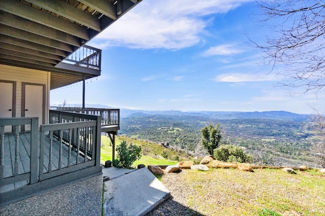 exterior space with a mountain view