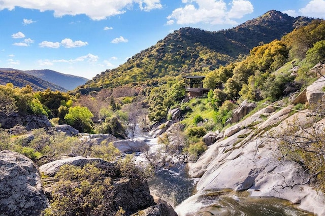 property view of mountains featuring a water view