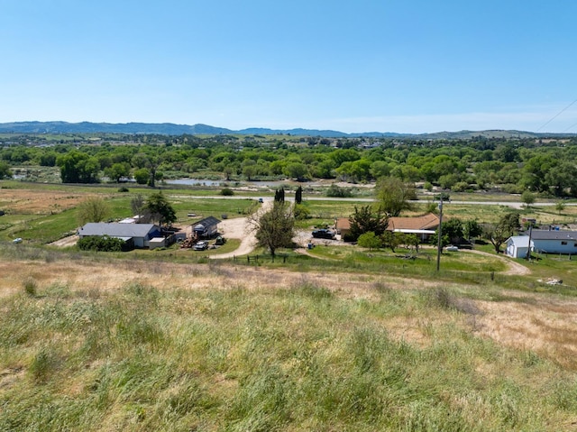 mountain view with a rural view