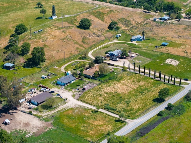 aerial view featuring a rural view