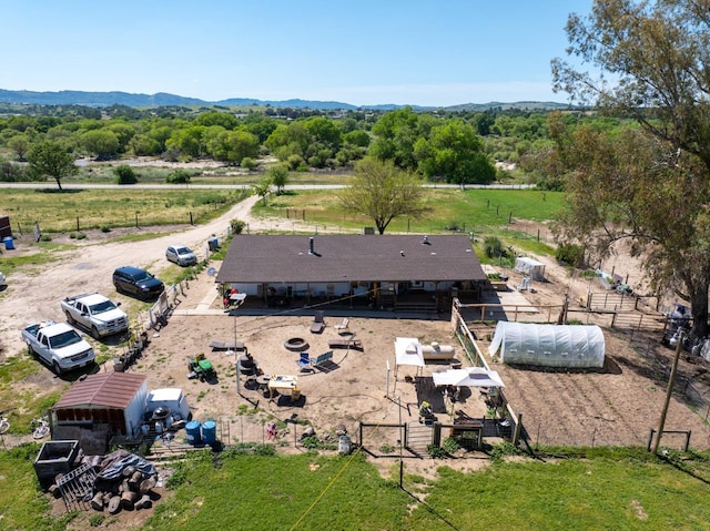 bird's eye view featuring a rural view