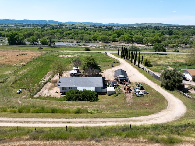 aerial view featuring a rural view