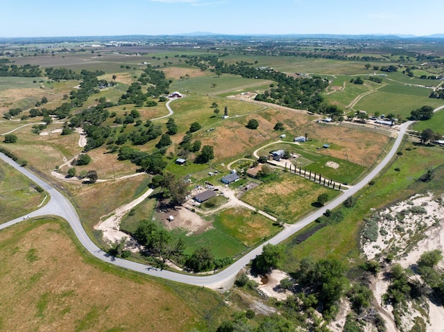 drone / aerial view featuring a rural view