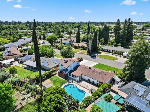 925 S Purdue Ave, Fresno, CA 93727 - aerial view of residential area with a pool area