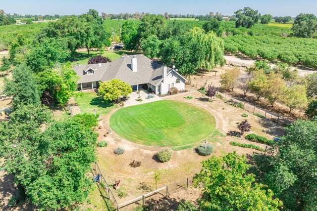 bird's eye view with a rural view