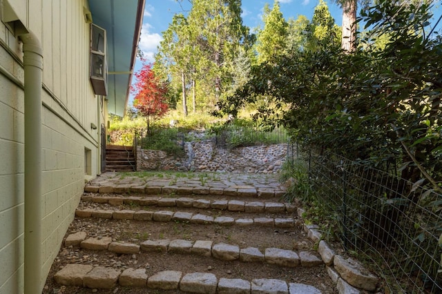 view of stairway