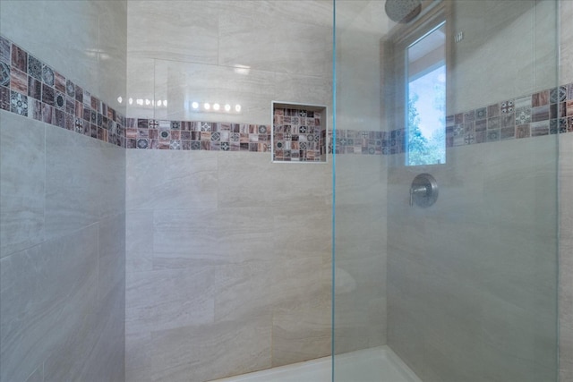 bathroom featuring walk in shower