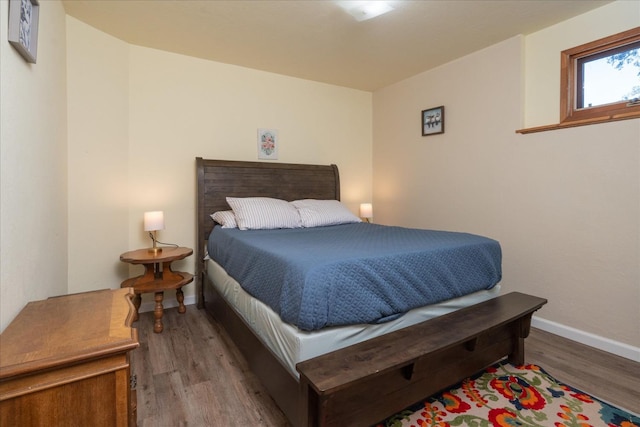 bedroom featuring wood-type flooring