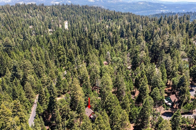 bird's eye view featuring a mountain view