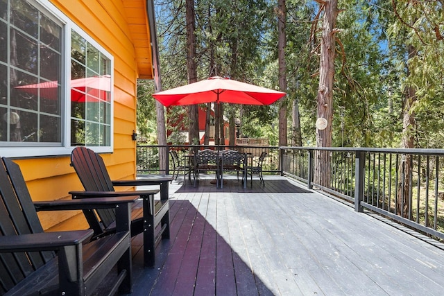 view of wooden terrace