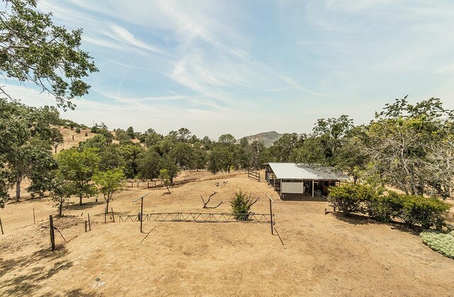 exterior space featuring a rural view