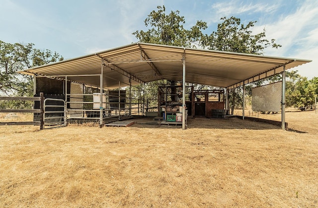 view of horse barn