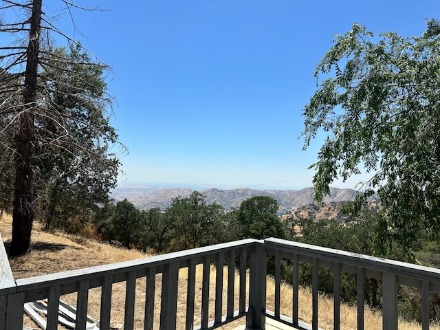 balcony with a mountain view