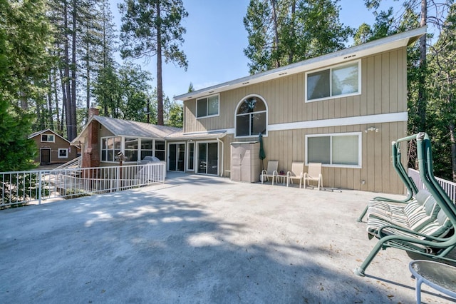 rear view of house featuring a patio area