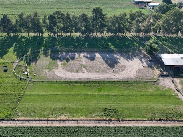 bird's eye view with a rural view