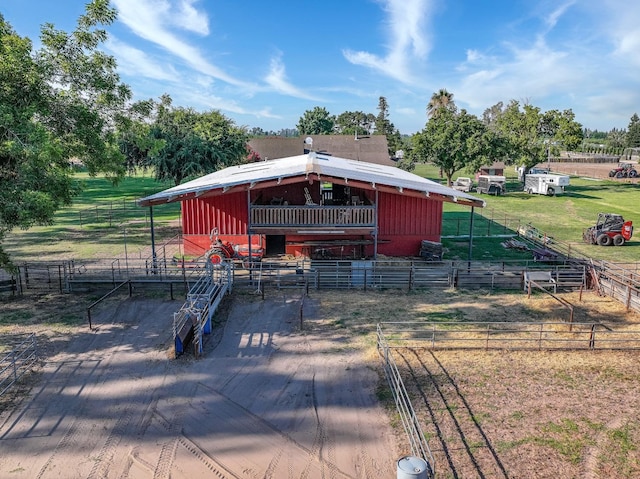 exterior space featuring a rural view