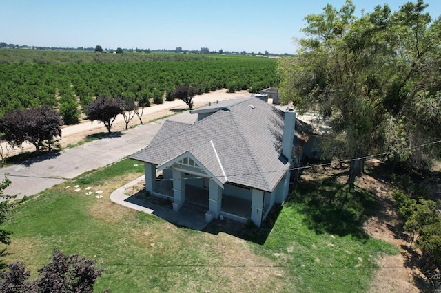 drone / aerial view featuring a rural view