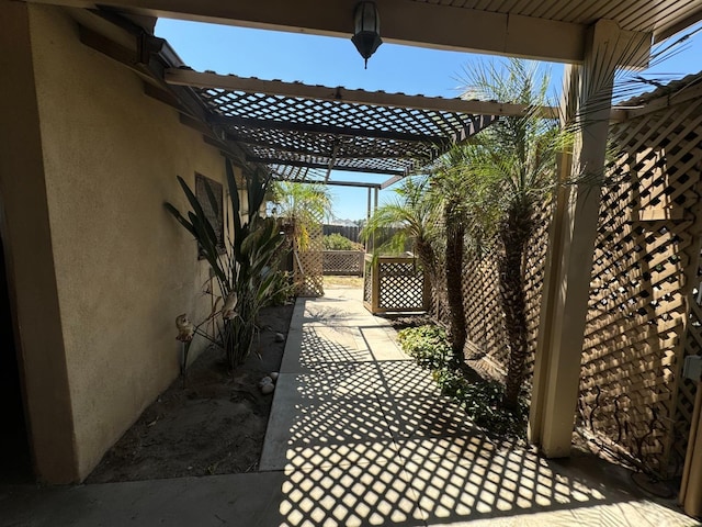 view of patio / terrace with fence