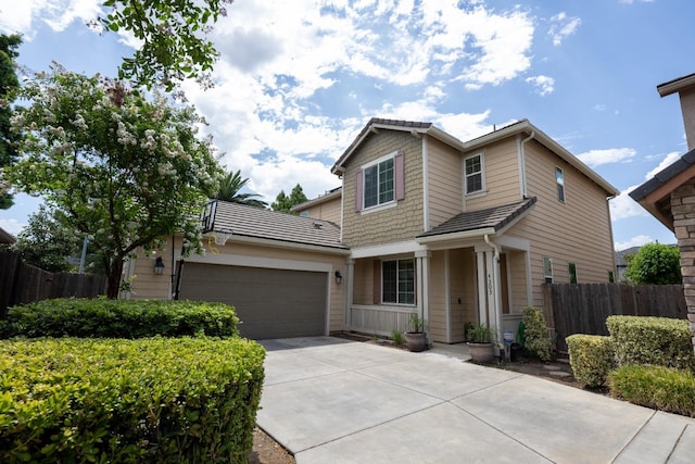 view of front of house featuring a garage