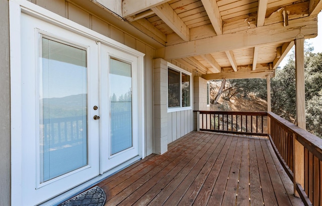 view of wooden terrace