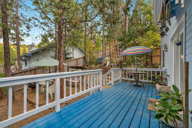 view of wooden deck