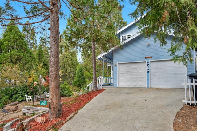 view of home's exterior with a garage