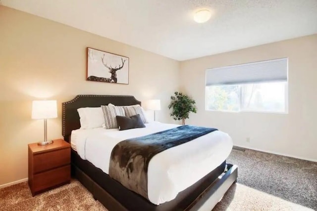 bedroom with carpet floors