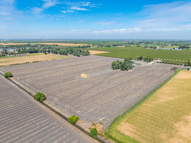 aerial view with a rural view