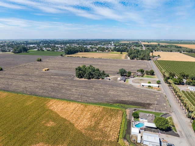 bird's eye view with a rural view