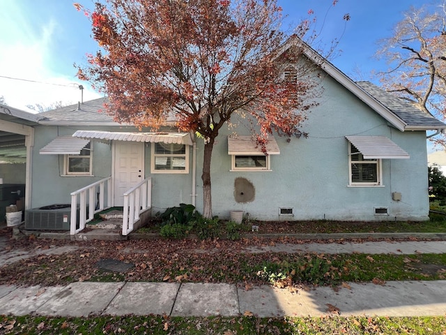 view of front of house with central AC