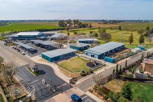 aerial view with a rural view