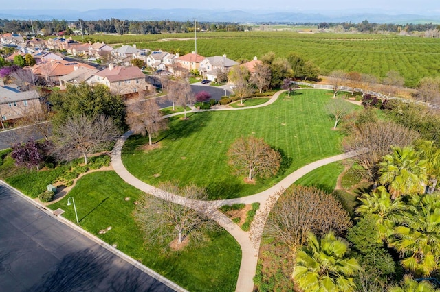 aerial view featuring a residential view