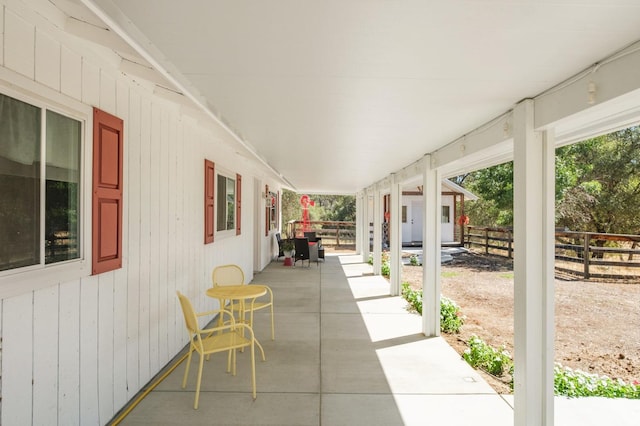 view of patio / terrace with fence