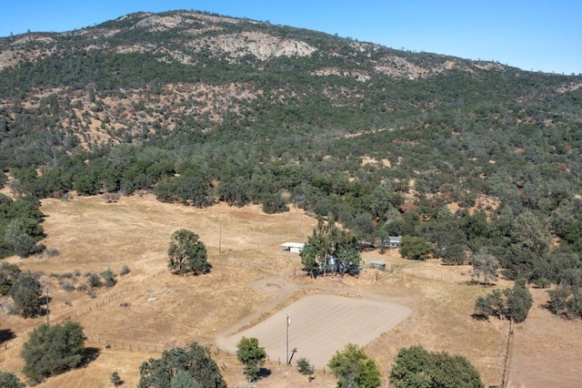 mountain view featuring a rural view