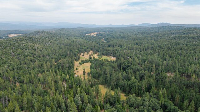 aerial view with a mountain view