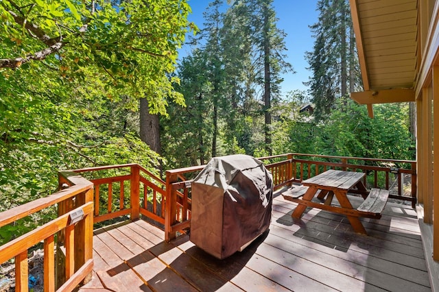 view of wooden deck