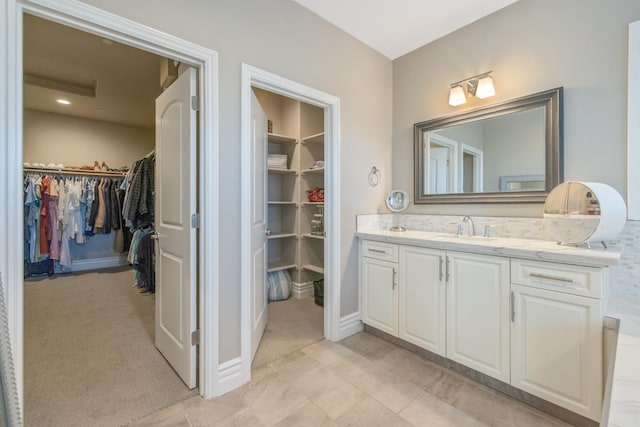 bathroom featuring vanity