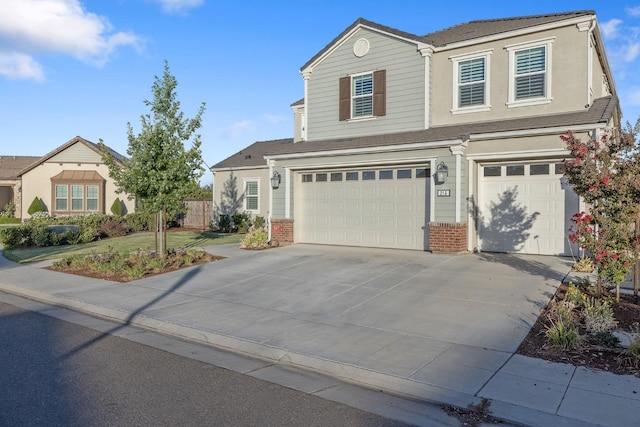 front facade featuring a garage