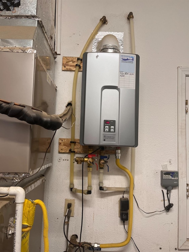 utilities featuring tankless water heater